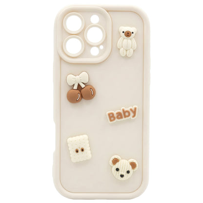 Θήκη για Apple iPhone 14, OEM, Ultra Trendy 3D Bear, Μπεζ