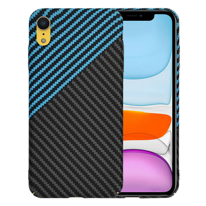 Case for Apple iPhone XR, Techsuit, Carbonite FiberShell, Black Blue