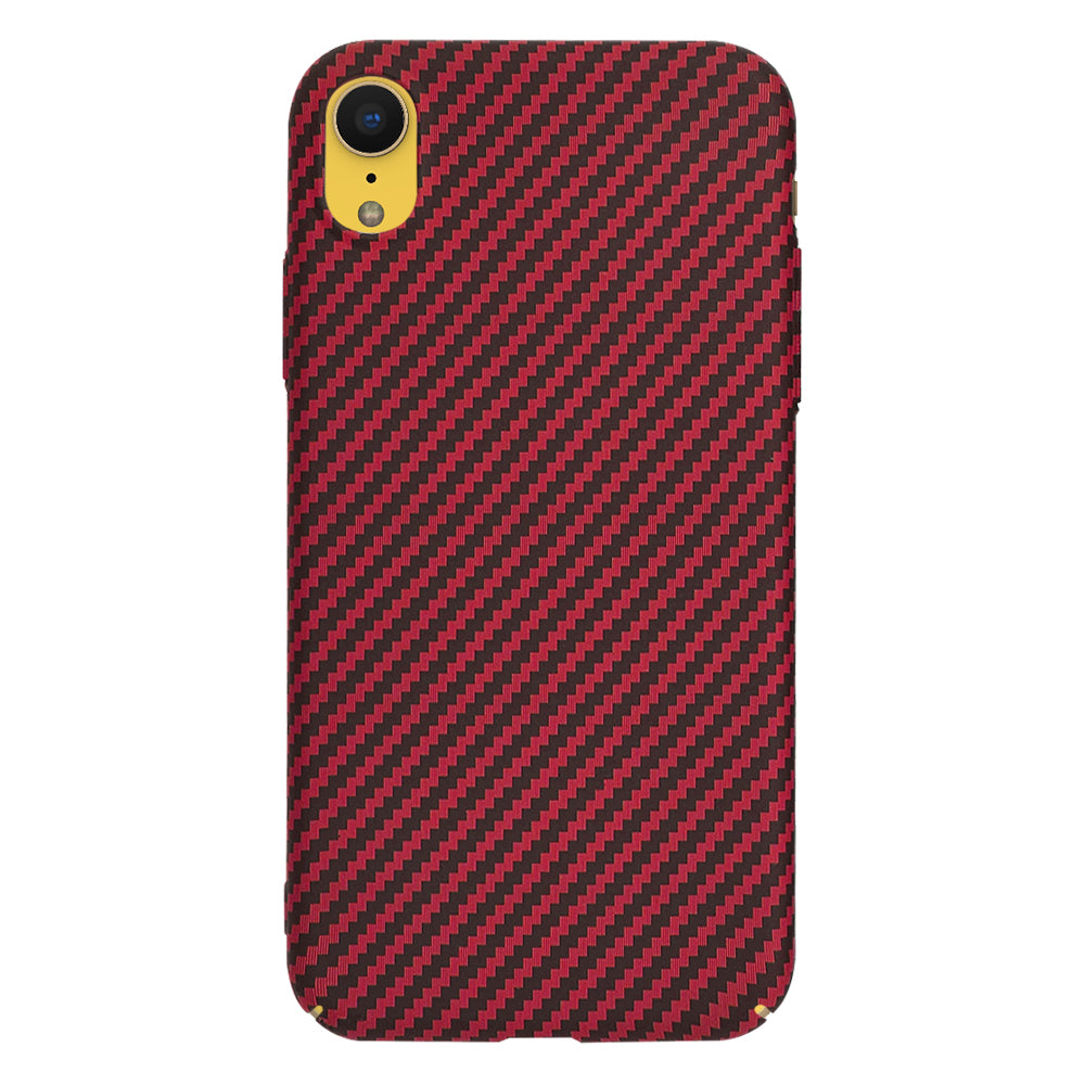Case for Apple iPhone XR, Techsuit, Carbonite FiberShell, Red