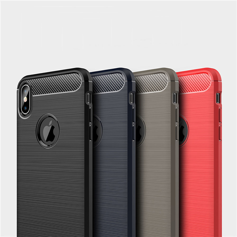 Θήκη για Apple iPhone XS Max, Techsuit, Άνθρακας, Μαύρο