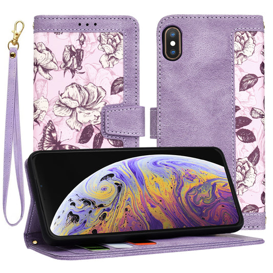 Θήκη για Apple iPhone XS Max, Techsuit, FlipCraft, Μωβ