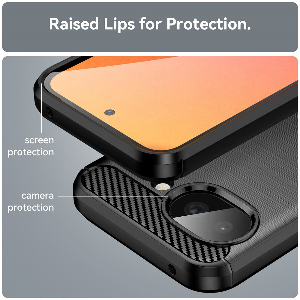 Θήκη για Google Pixel 10a, Techsuit, Καρμπόν, Μαύρη