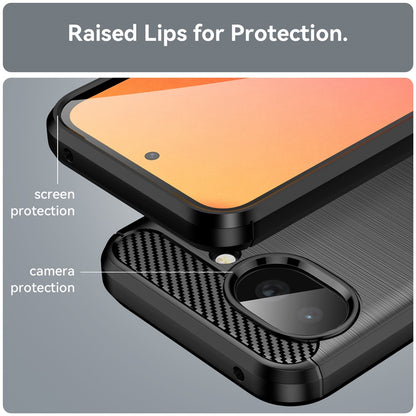 Θήκη για Google Pixel 10a, Techsuit, Καρμπόν, Μαύρη