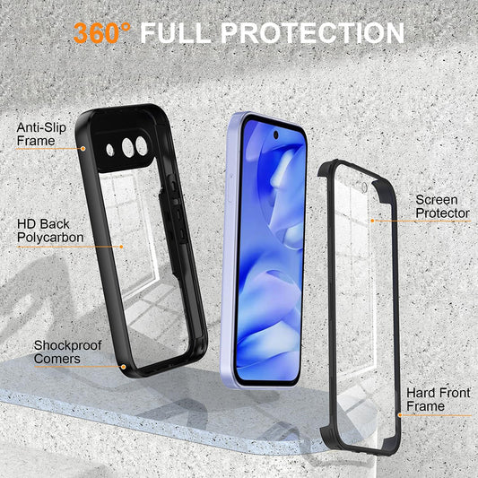 Θήκη για Google Pixel 10a, Techsuit, ColorVerse 360, Μαύρη