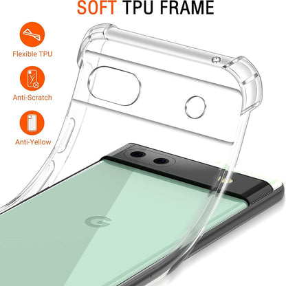 Θήκη για Google Pixel 6a, Techsuit, Ανθεκτική σε Κρούσεις Διαφανής, Διάφανη