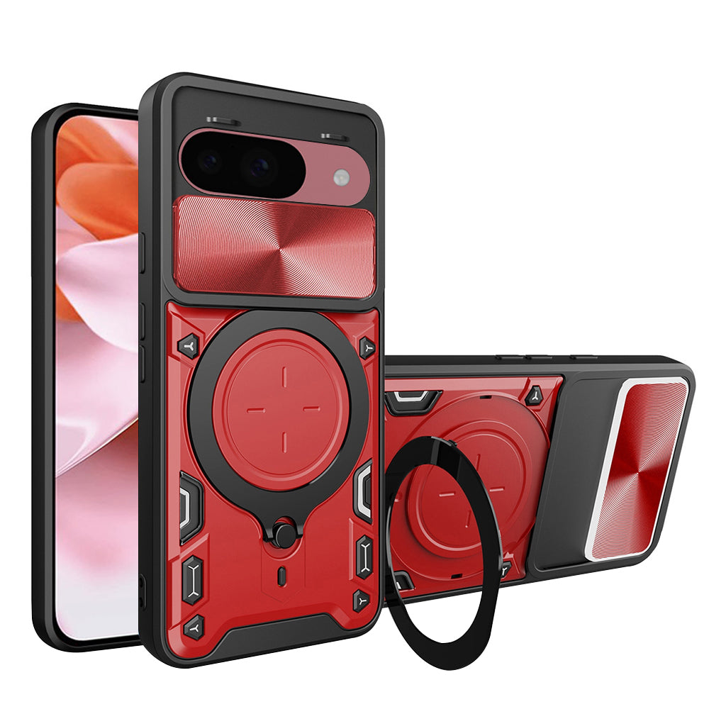 Case for Google Pixel 9 / 9 Pro, Techsuit, CamGuard Pro, Red