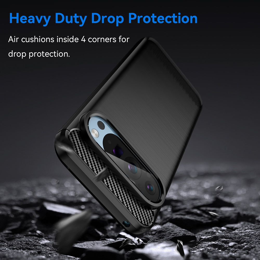Θήκη για Google Pixel 9 / 9 Pro, Techsuit, Carbon, Μαύρο