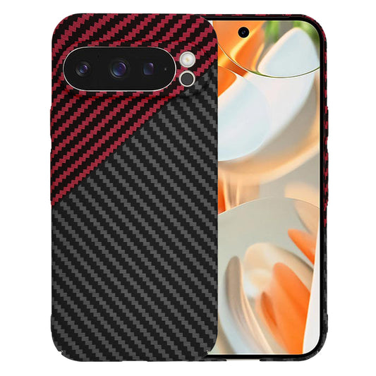 Θήκη για Google Pixel 9 Pro, Techsuit, Carbonite FiberShell, Μαύρο Κόκκινο