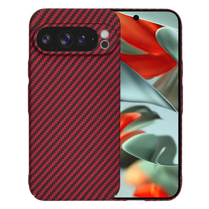 Case for Google Pixel 9 Pro XL, Techsuit, Carbonite FiberShell, Red