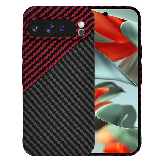 Θήκη για Google Pixel 9 Pro XL, Techsuit, Carbonite FiberShell, Μαύρο Κόκκινο
