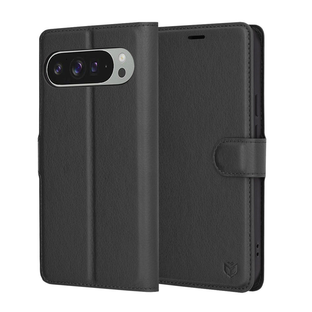 Θήκη για Google Pixel 9 Pro XL, Techsuit, Leather Folio, Μαύρο