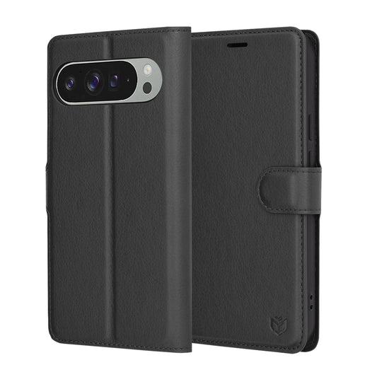 Θήκη για Google Pixel 9 Pro XL, Techsuit, Leather Folio, Μαύρο