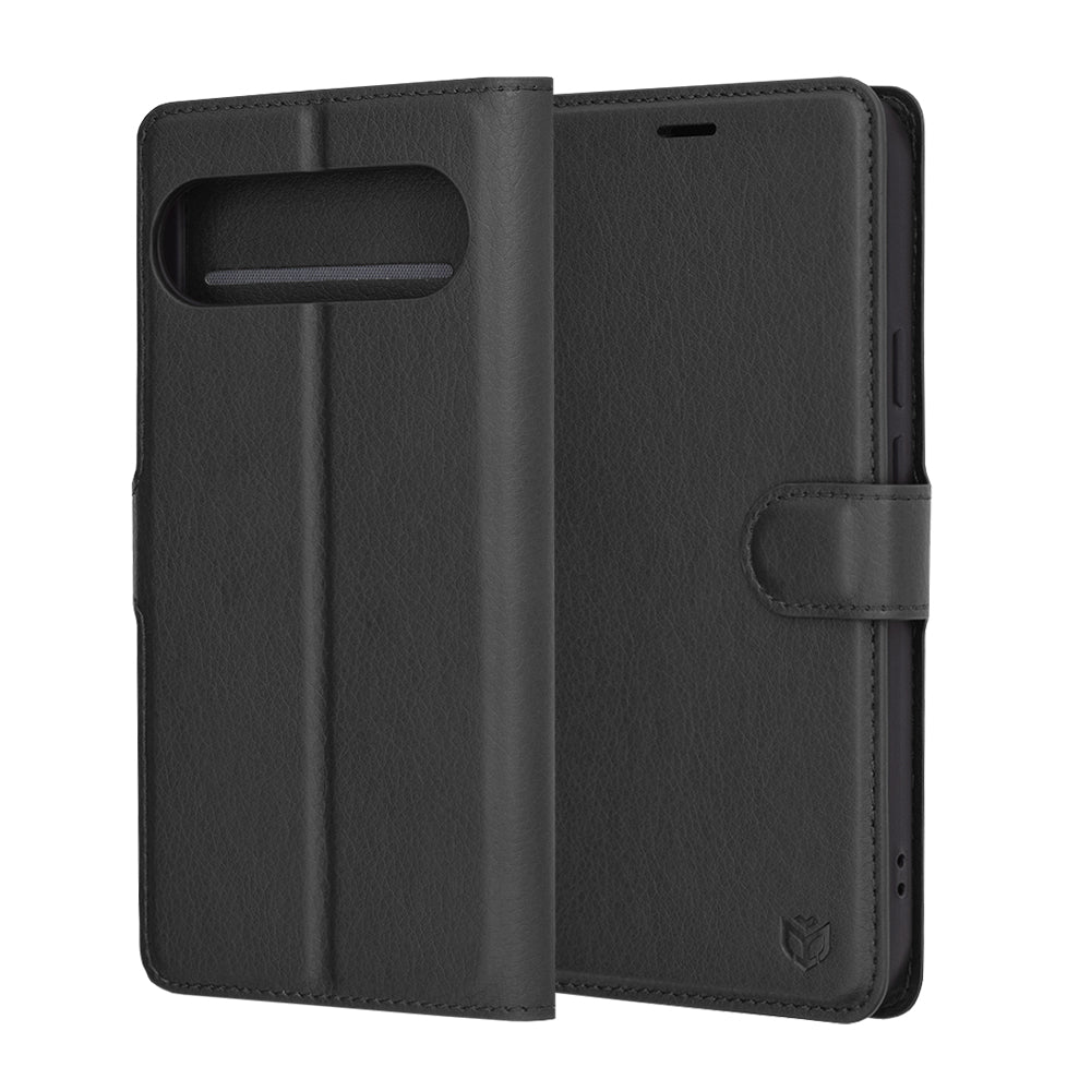 Θήκη για Google Pixel 9 Pro XL, Techsuit, Leather Folio, Μαύρο