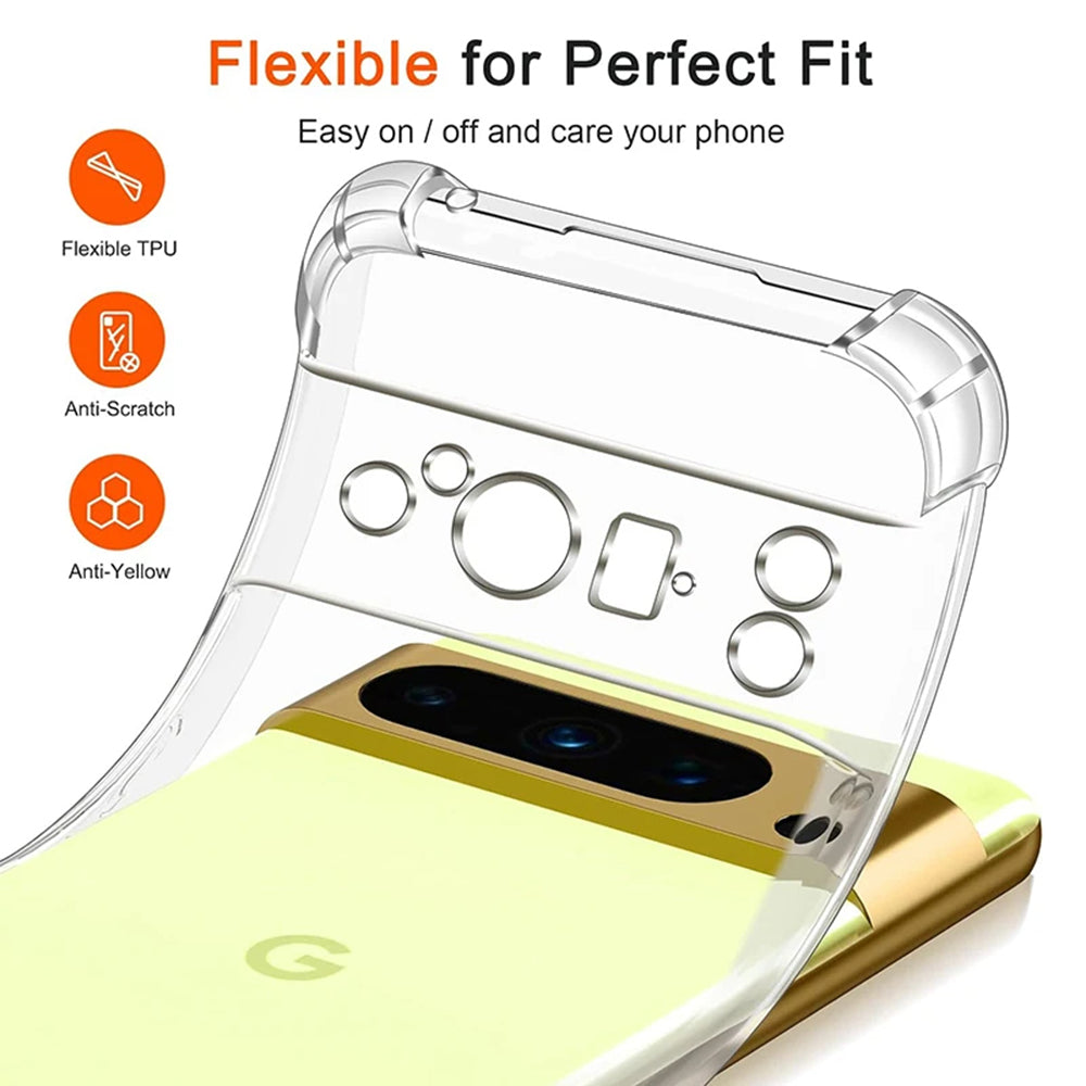 Θήκη για Google Pixel 9 Pro XL, Techsuit, Ανθεκτική σε Κρούσεις Διαφανής, Διάφανη