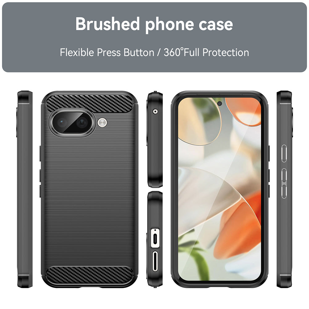 Case for Google Pixel 9a, Techsuit, Carbon, Black