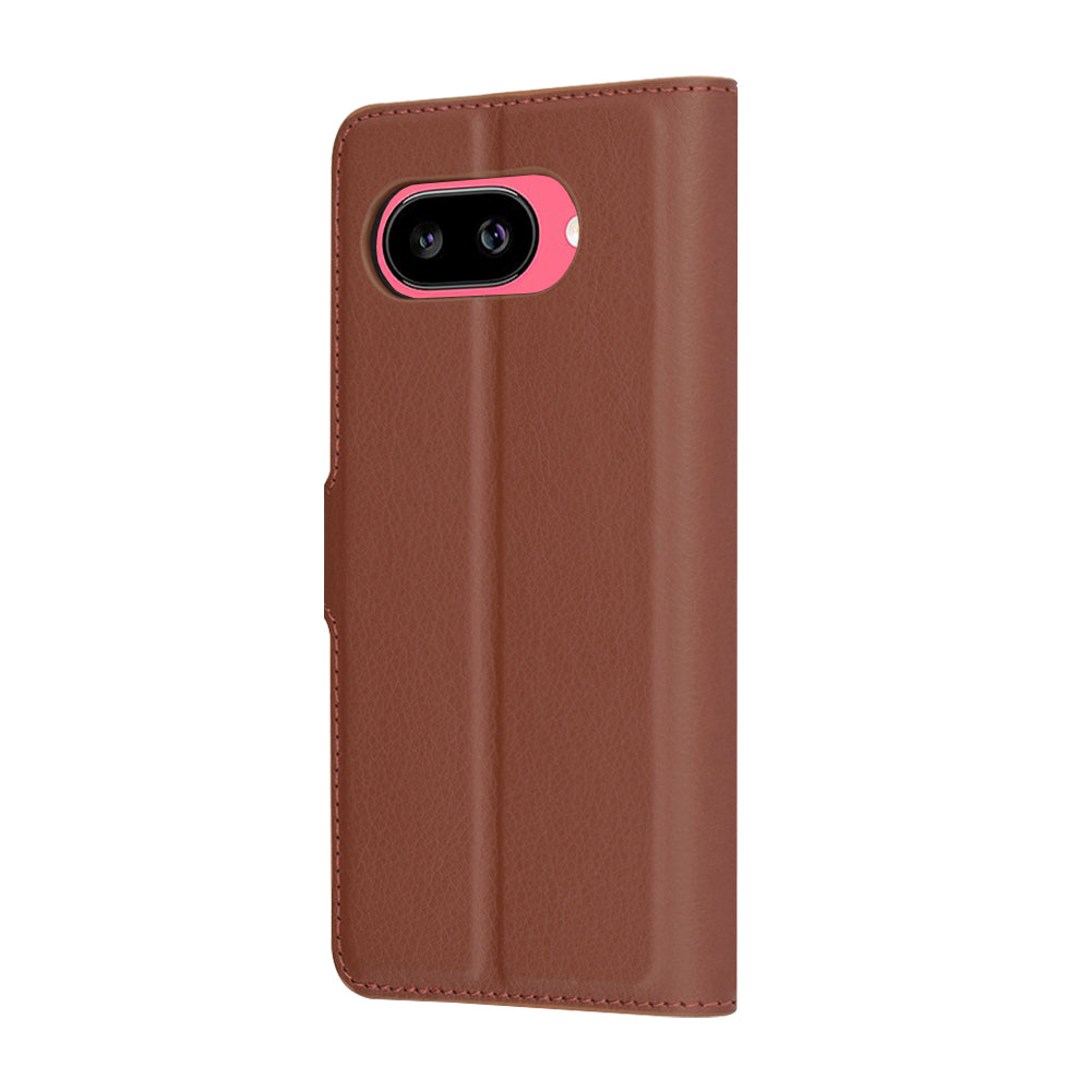 Case for Google Pixel 9a, Techsuit, Leather Folio, Brown