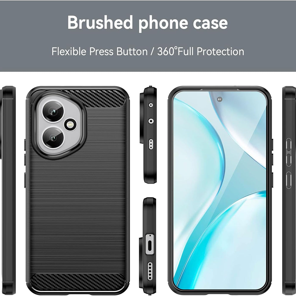 Case for Honor 400, Techsuit, Carbon, Black