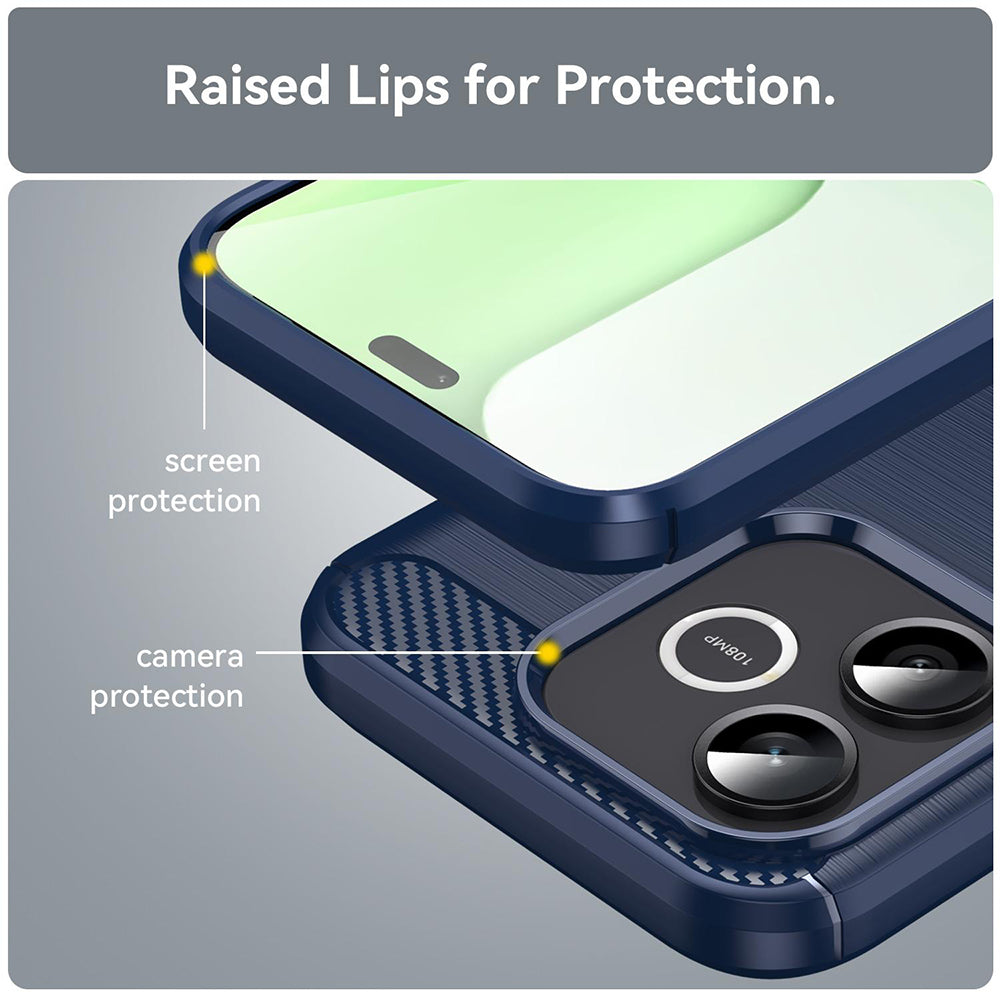 Θήκη για Honor 600 Lite, Techsuit, Καρμπόν, Μπλε