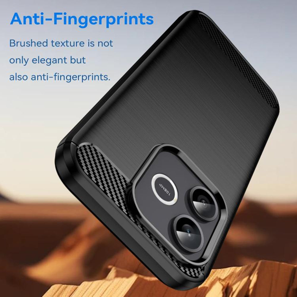 Θήκη για Honor 600 Lite, Techsuit, Καρμπόν, Μαύρη