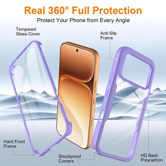 Θήκη για Honor 600 Pro / 600, Techsuit, ColorVerse 360, Μωβ