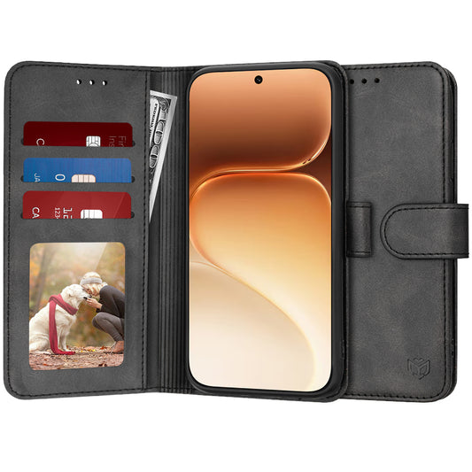 Θήκη για Honor 600 Pro, Techsuit, Diary Book, Μαύρη