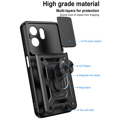 Θήκη για Honor 600 Smart, Techsuit, CamShield, Χρυσή