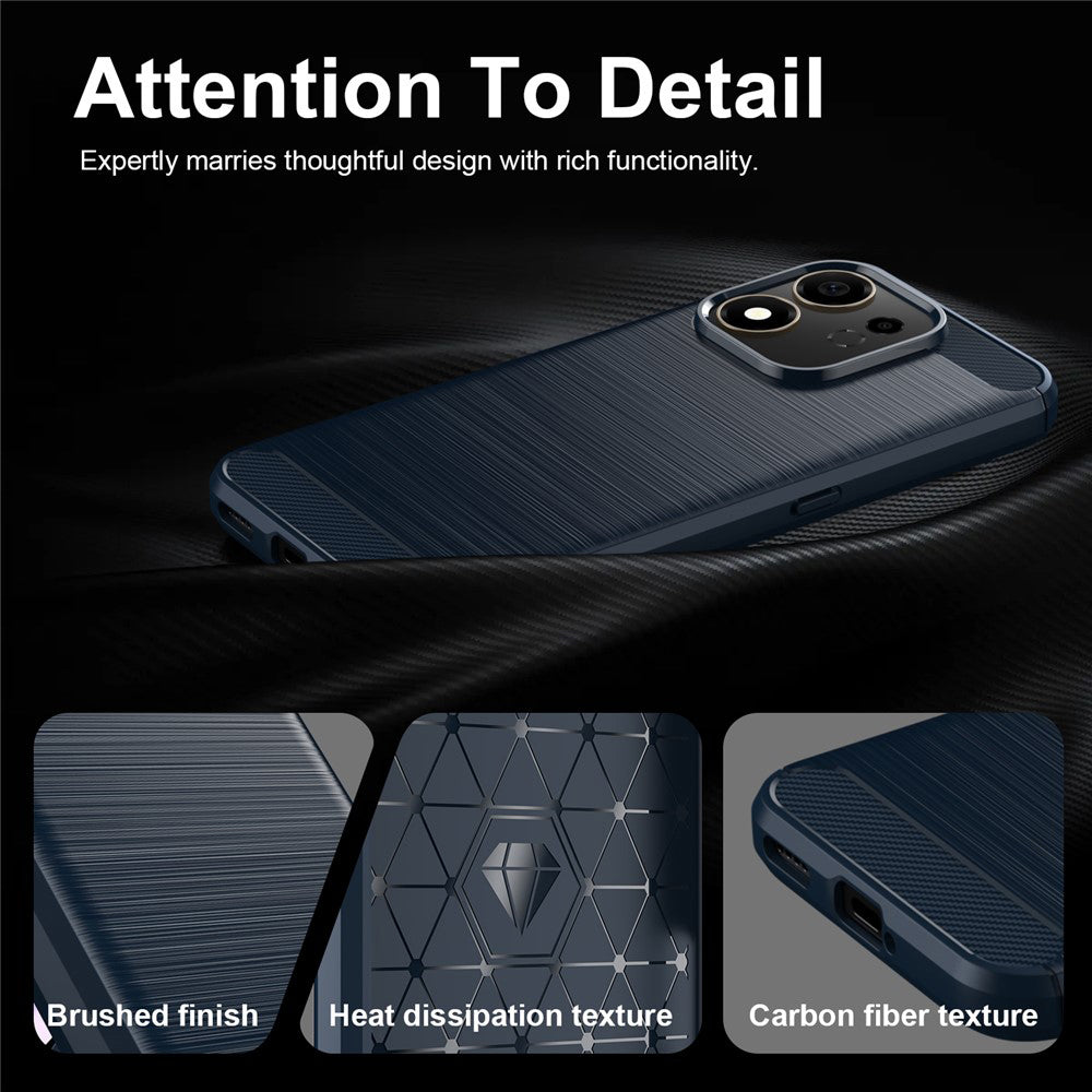 Θήκη για Honor 600 Smart, Techsuit, Carbon, Μπλε