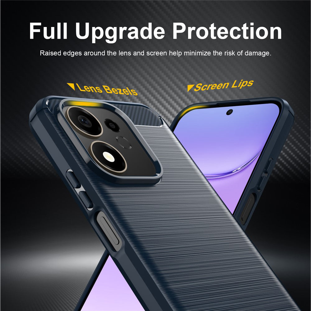Θήκη για Honor 600 Smart, Techsuit, Carbon, Μπλε