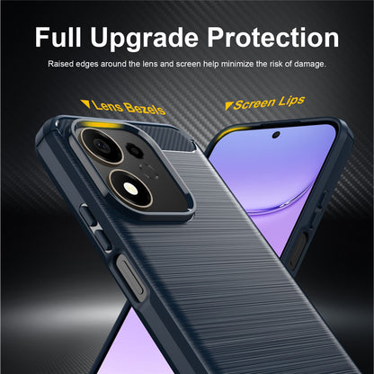 Θήκη για Honor 600 Smart, Techsuit, Carbon, Μπλε
