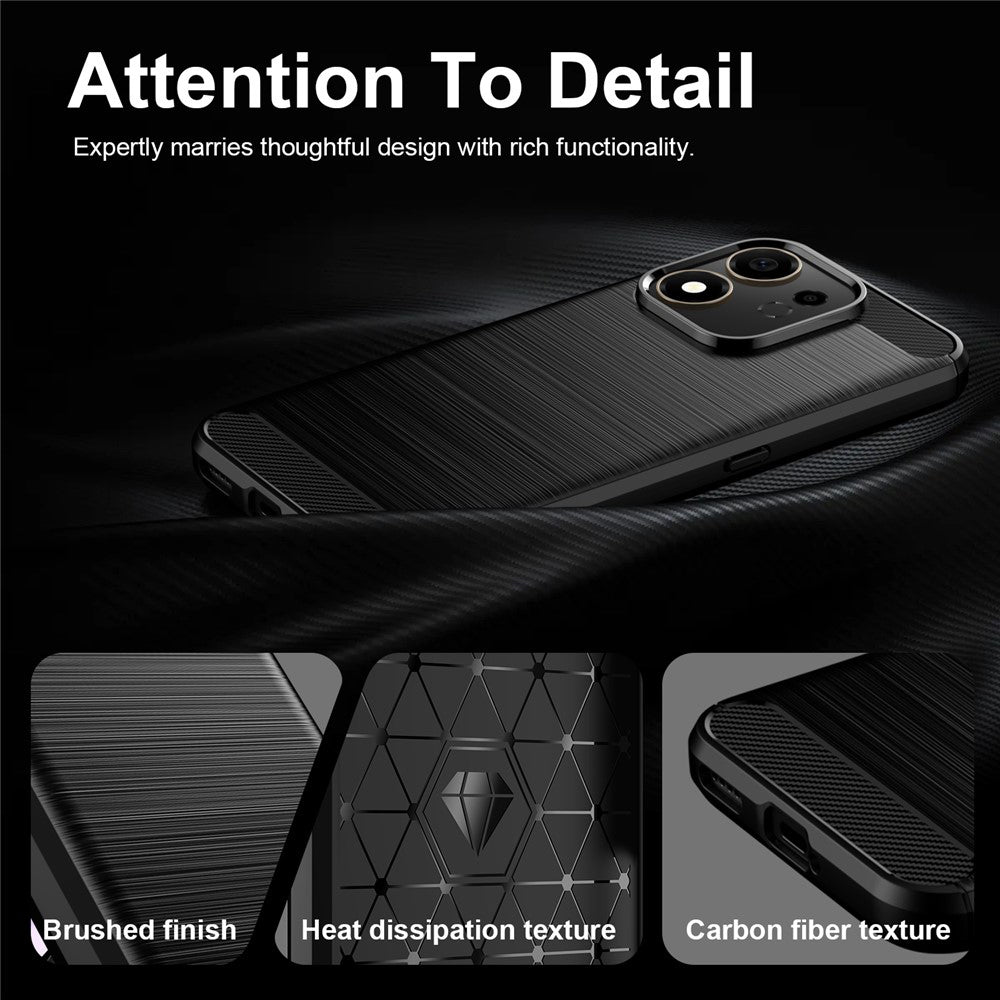 Θήκη για Honor 600 Smart, Techsuit, Carbon, Μαύρο