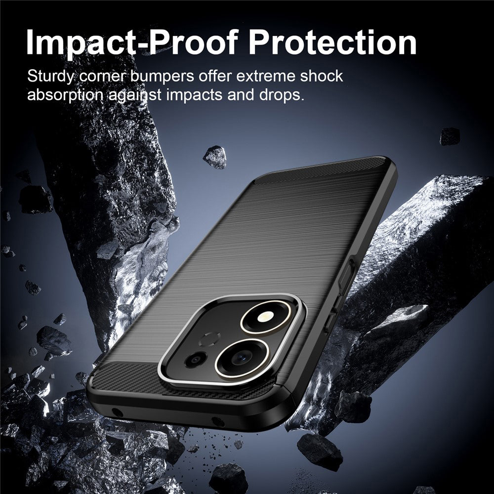 Θήκη για Honor 600 Smart, Techsuit, Carbon, Μαύρο