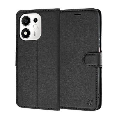 Case for Honor 600 Smart, Techsuit, Leather Folio, Black