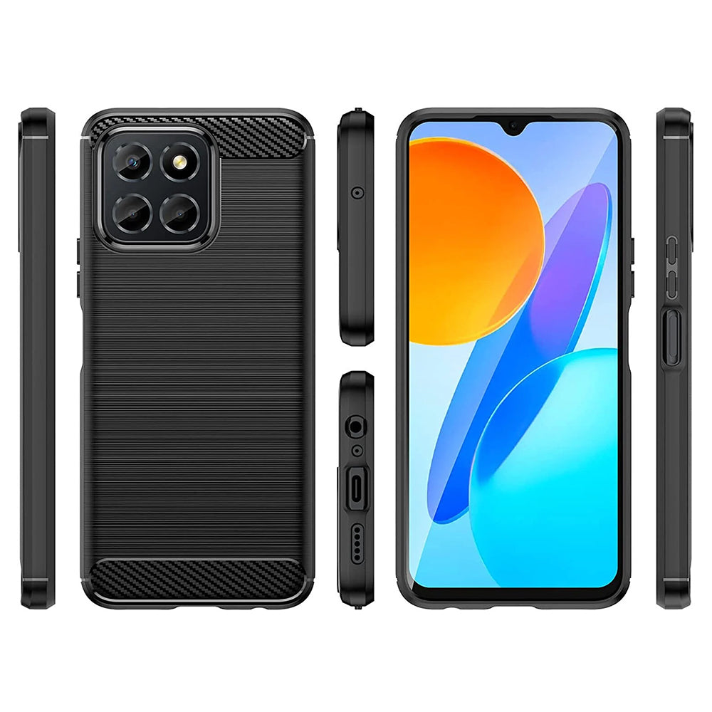 Case for Honor 70 Lite / X6 / X8 5G, Techsuit, Carbon, Black