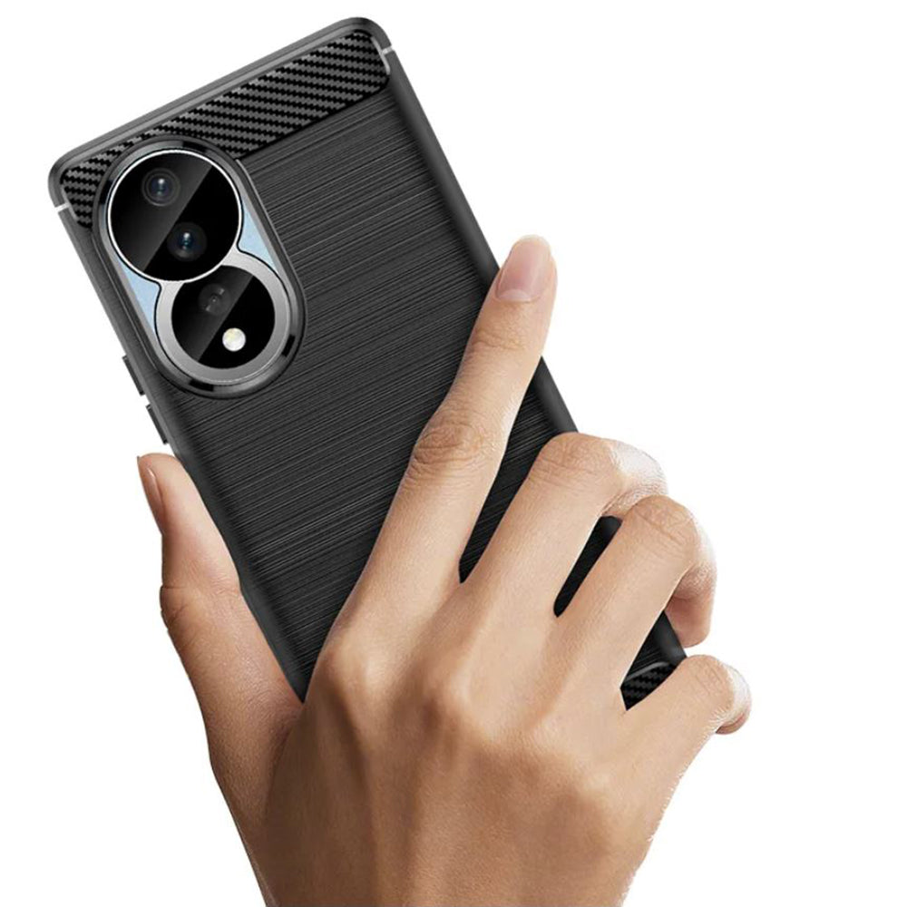Θήκη για Honor 90 / 80, Techsuit, Carbon, Μαύρο