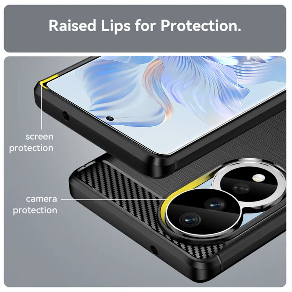 Θήκη για Honor 90 / 80, Techsuit, Carbon, Μαύρο
