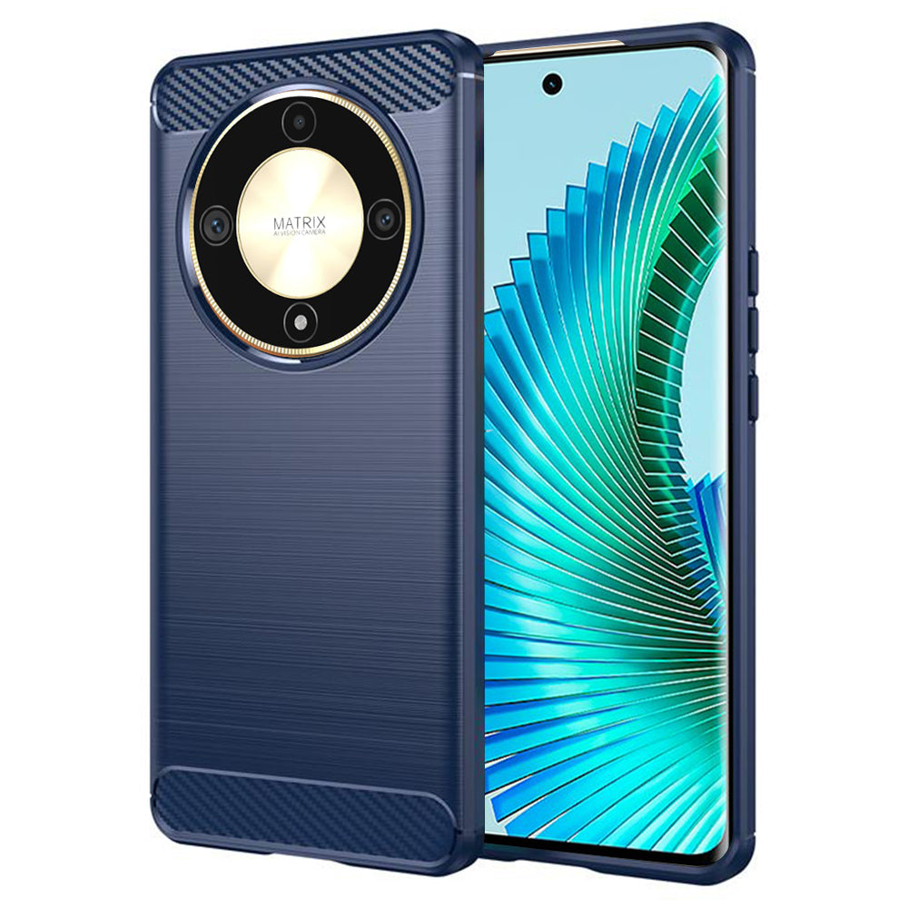 Θήκη για Honor Magic6 Lite, Techsuit, Καρμπόν, Μπλε