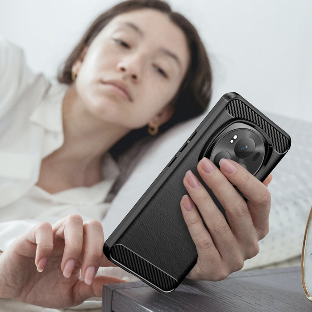 Θήκη για Honor Magic6 Pro, Techsuit, Carbon, Μαύρο
