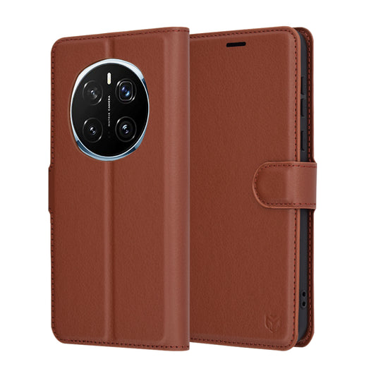 Θήκη για Honor Magic7 Pro, Techsuit, Leather Folio, Καφέ