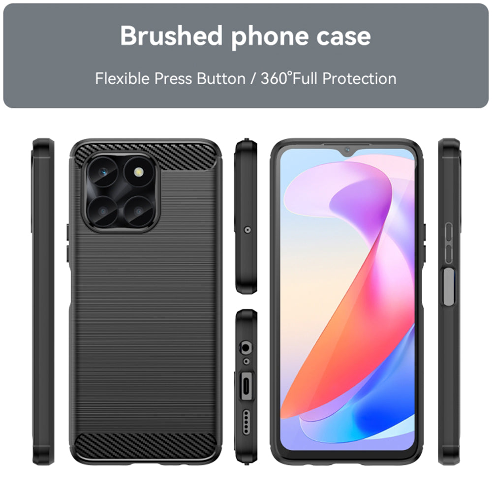 Θήκη για Honor X6a, Techsuit, Carbon, Μαύρο