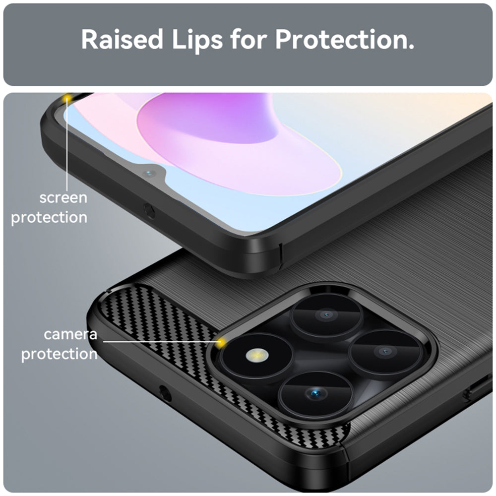 Θήκη για Honor X6a, Techsuit, Carbon, Μαύρο
