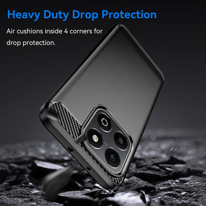 Case for Honor X6b, Techsuit, Carbon, Black