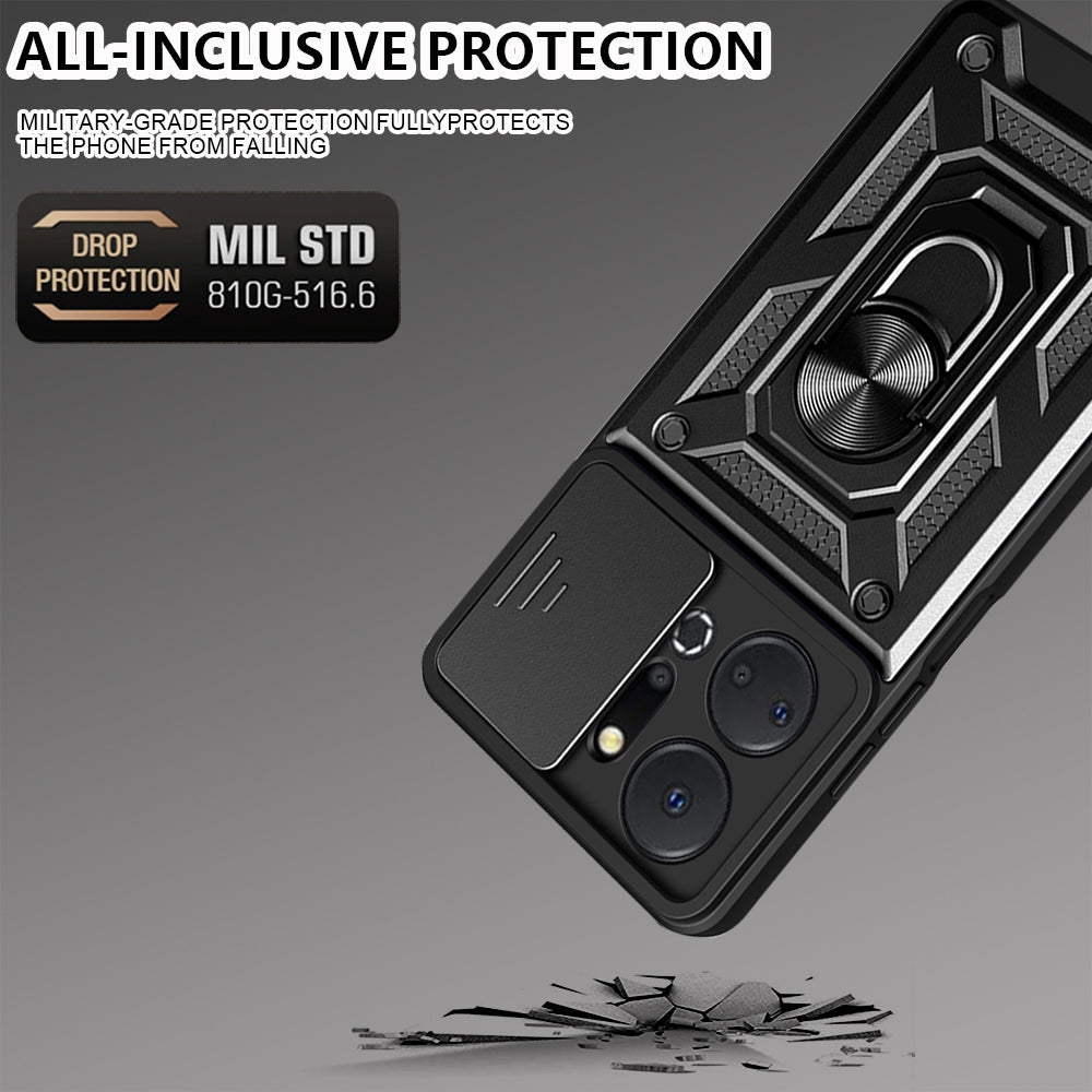 Case for Honor X7a, Techsuit, CamShield, Black