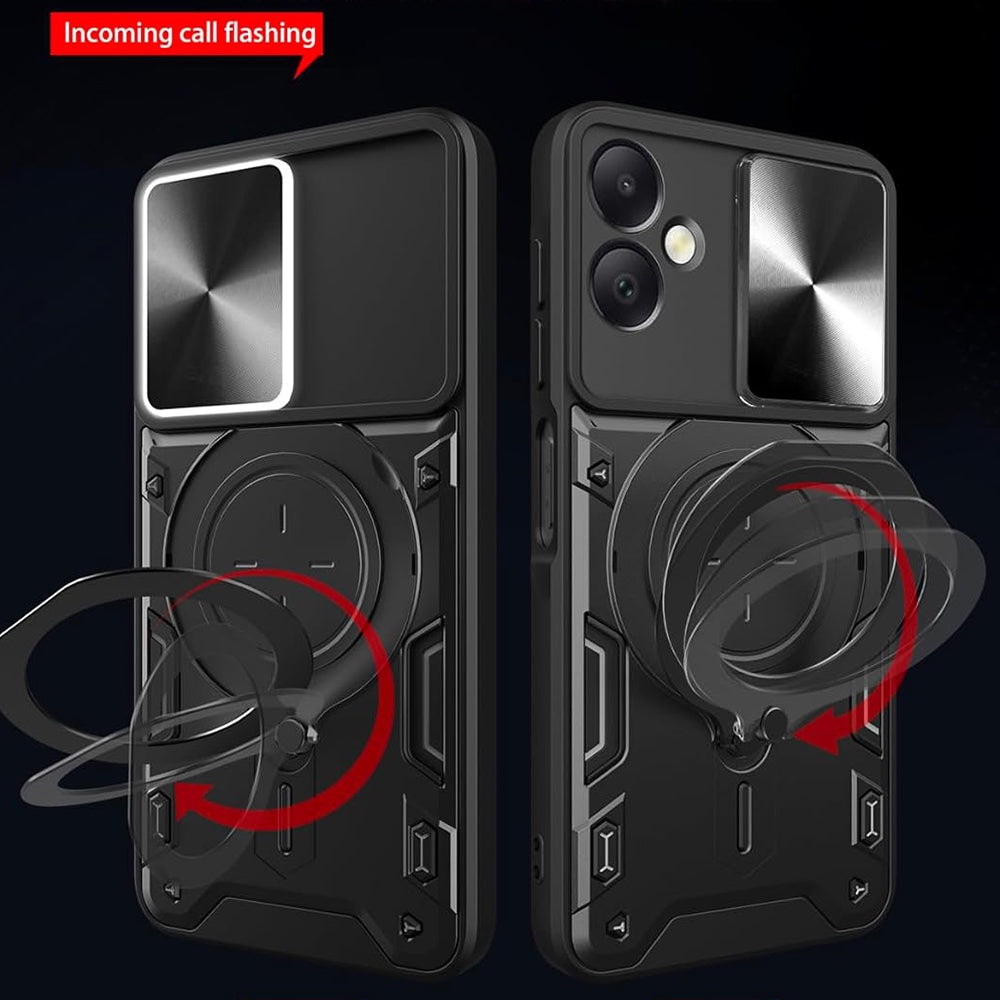 Case for Honor X7c / 200 Smart, Techsuit, CamGuard Pro, Black