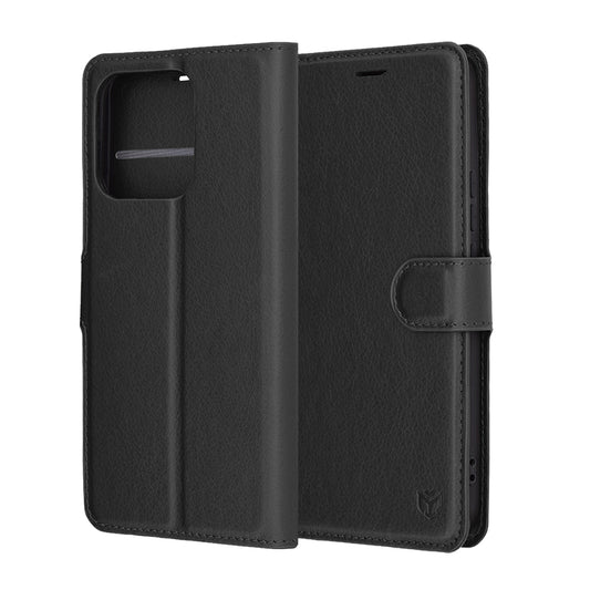 Θήκη για Honor X8c, Techsuit, Leather Folio, Μαύρη