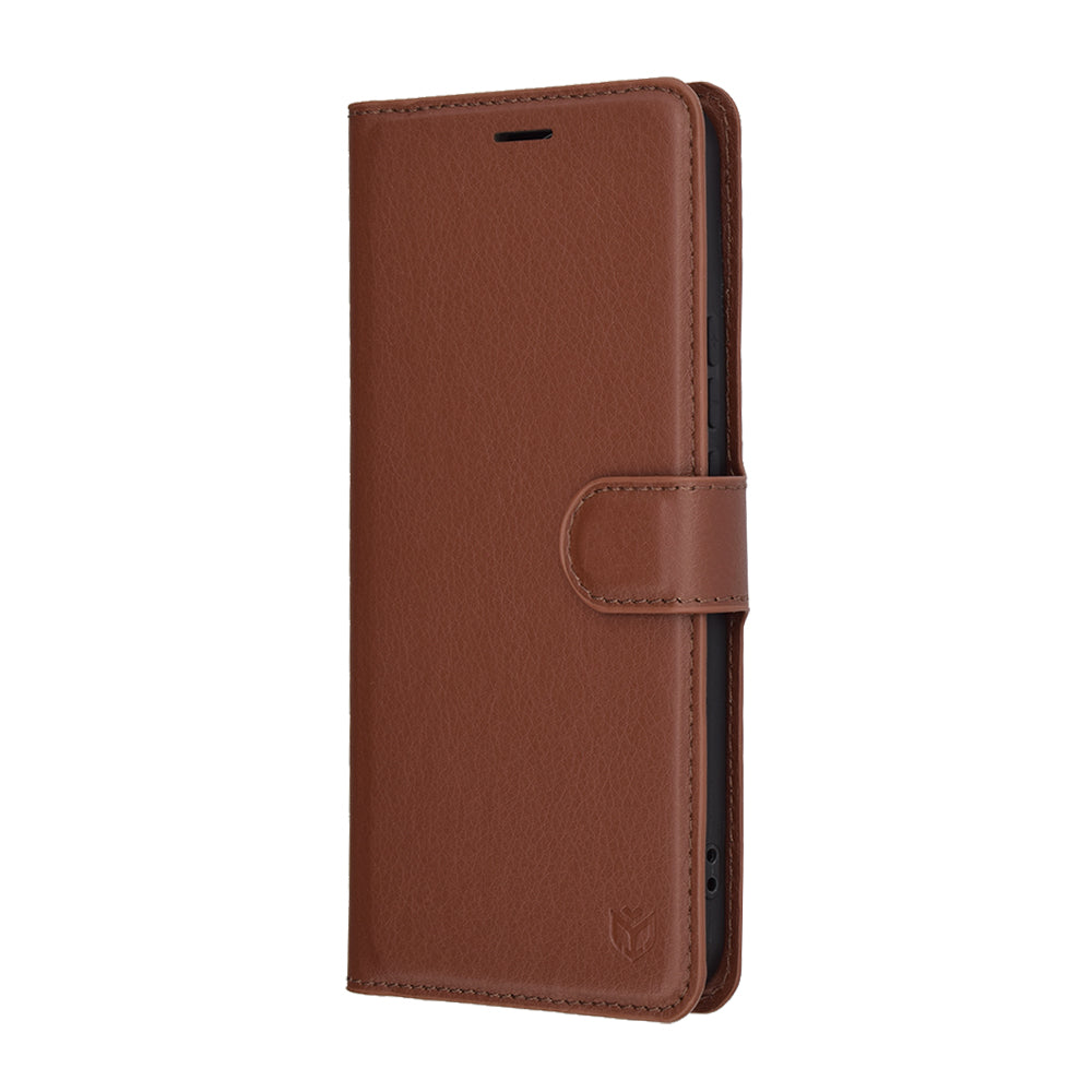 Case for Honor X8c, Techsuit, Leather Folio, Brown