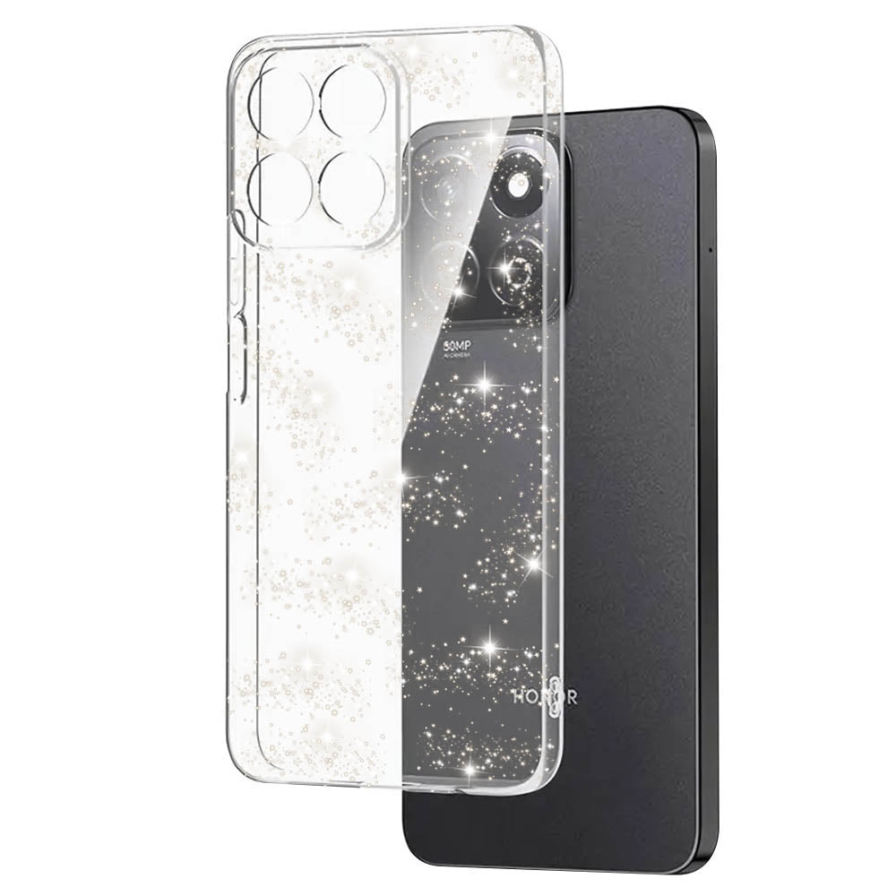 Θήκη για Honor X8c, Techsuit, SparkleSkin, Διαφανής