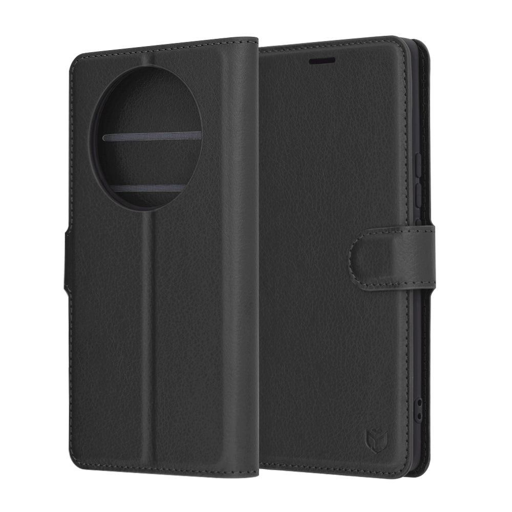 Case for Honor X9c / Magic7 Lite, Techsuit, Leather Folio, Black