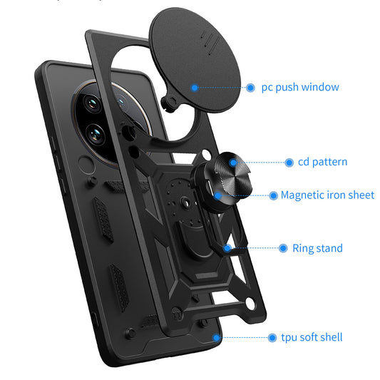 Θήκη για Honor X9c / Magic7 Lite, Techsuit, CamShield, Μαύρο