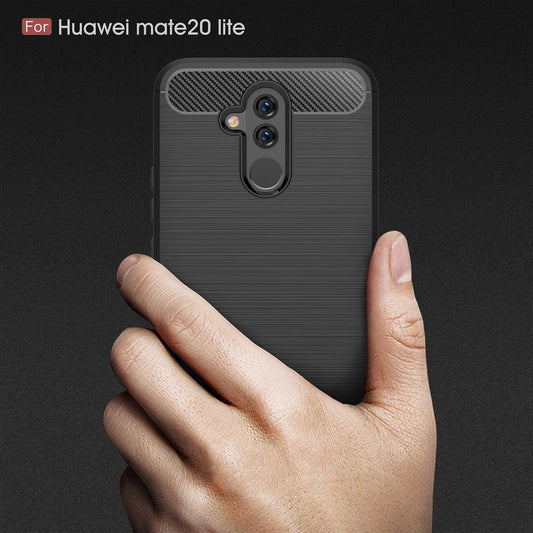 Case for Huawei Mate 20 Lite, Techsuit, Carbon, Black