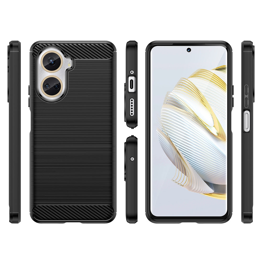 Θήκη για Huawei nova 10 SE, Techsuit, Carbon, Μαύρο